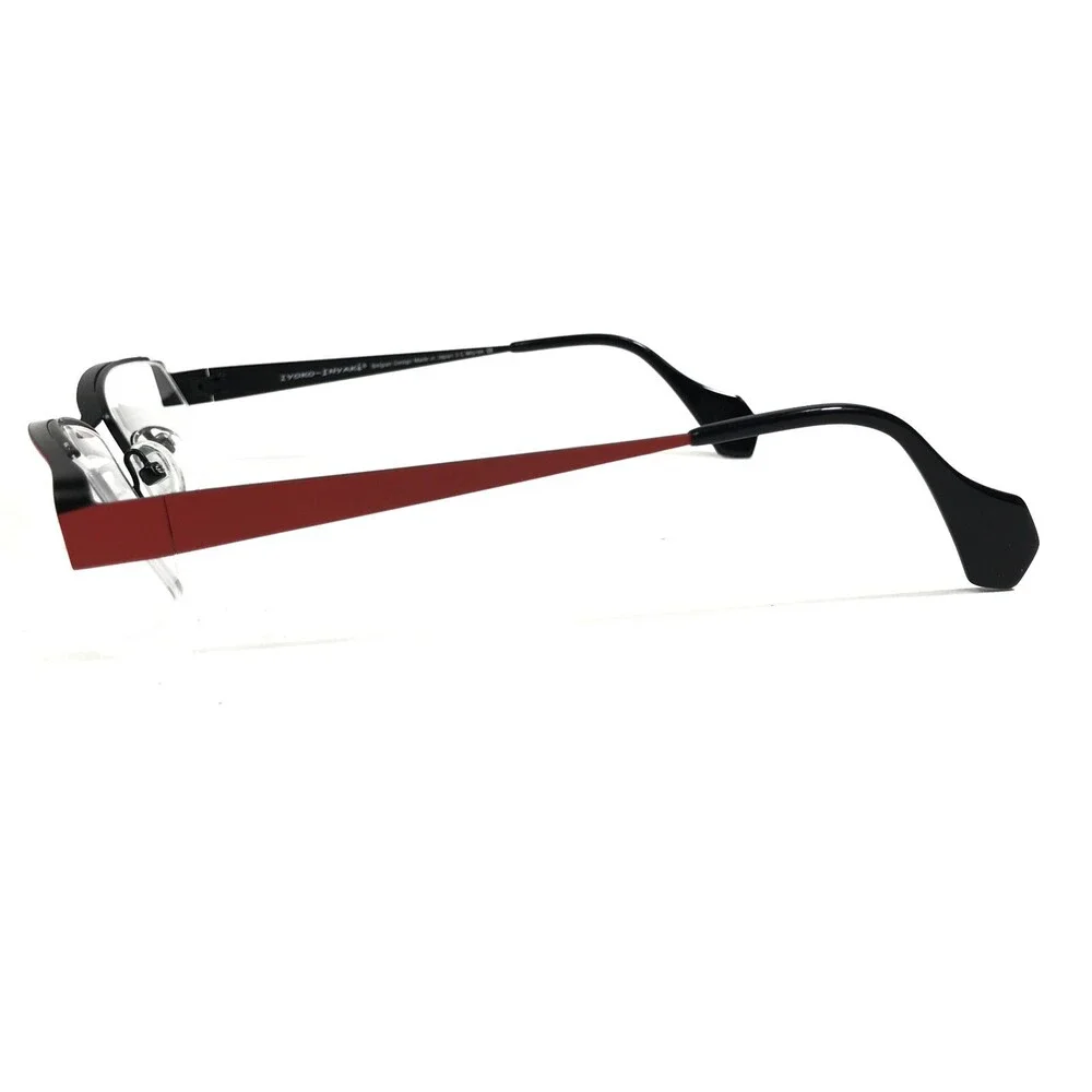 Iyoko-Inyake Eyeglasses Frames IY574 Col.132 Black Red Rectangular 51-19-140